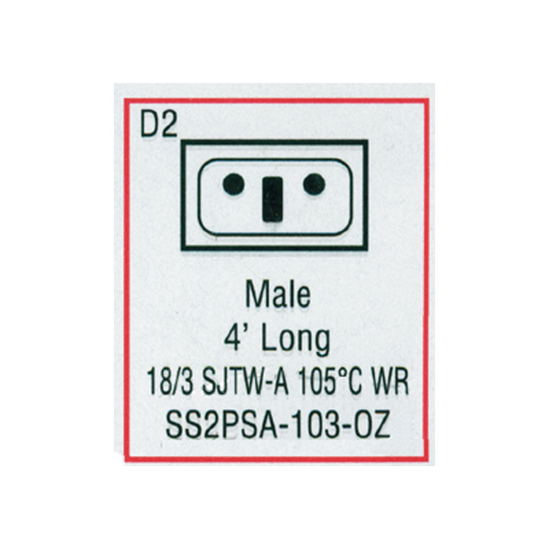 Cord - Male Mini J/J for Ozone (#SS2PSA103OZ)