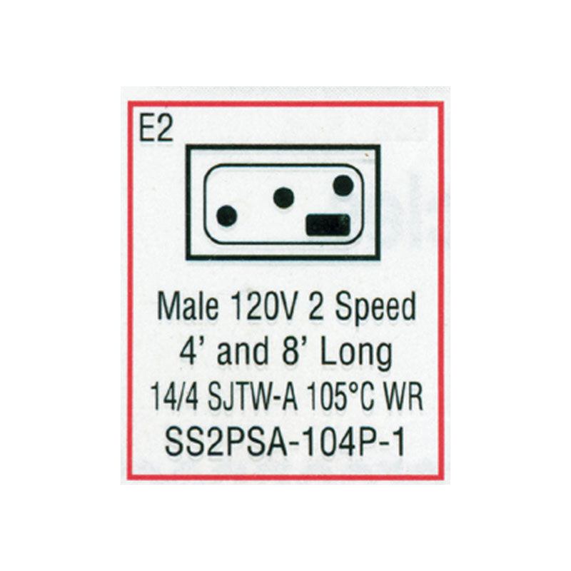 Cord - Male Mini J/J 48" 4-wire for Pump 1 - (#SS2PSA104P1)